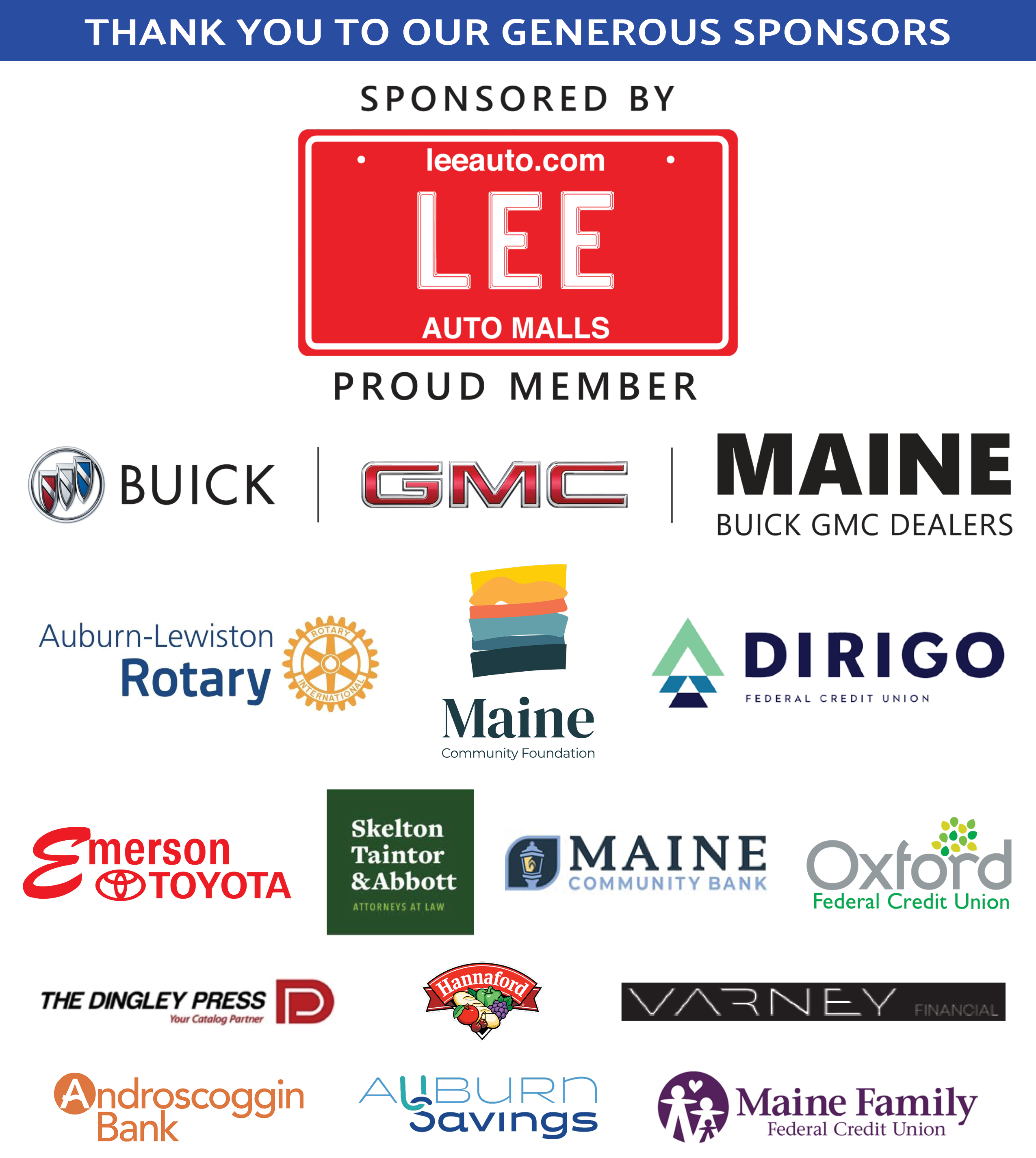 2025 Backpack sponsors