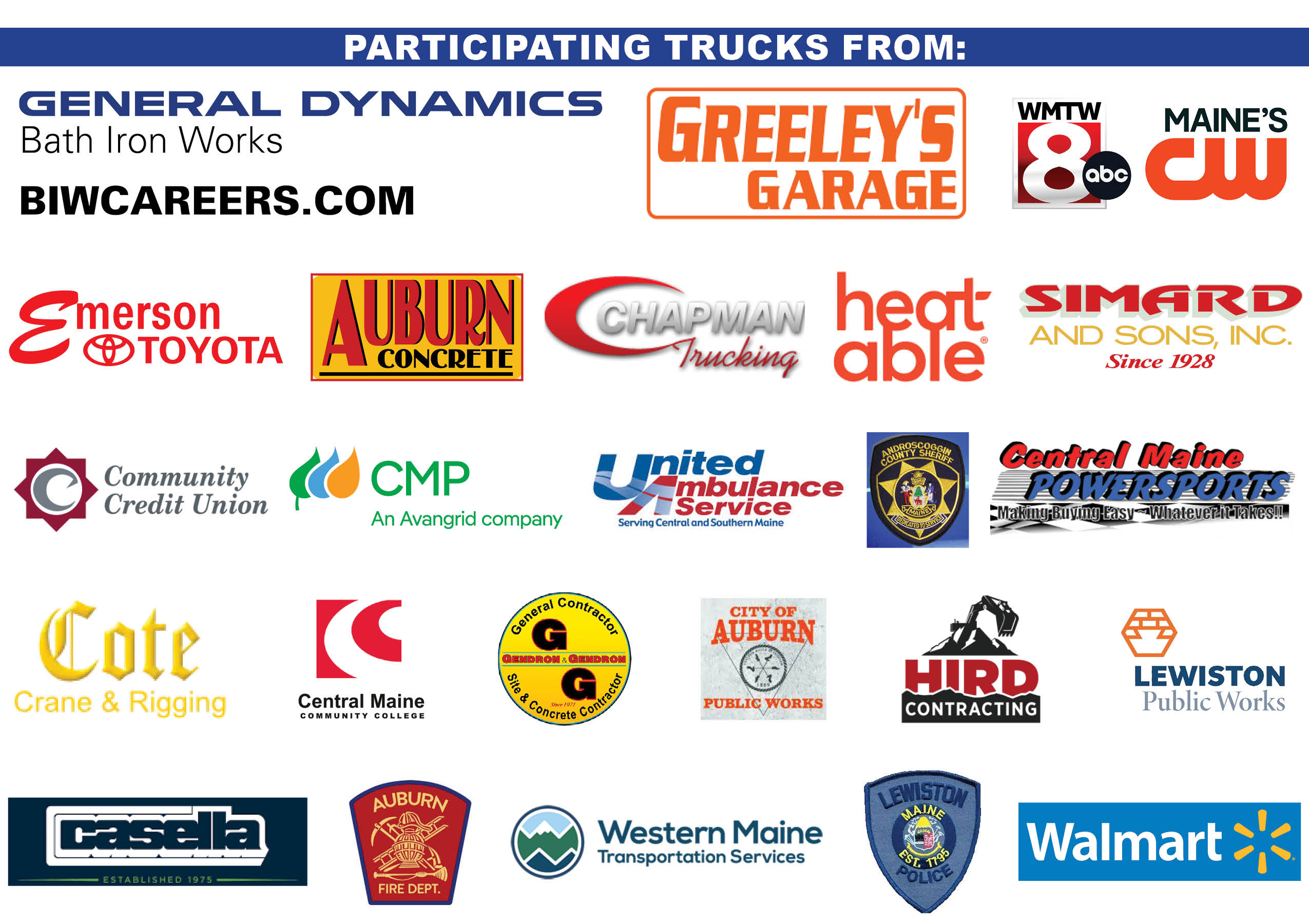 Participating trucks logos